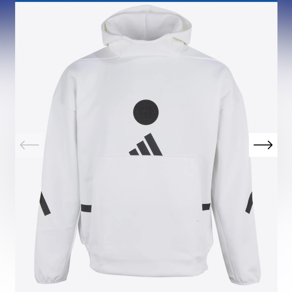2024/25 Leicester City adidas Z.N.E White Hoody (Large - New)